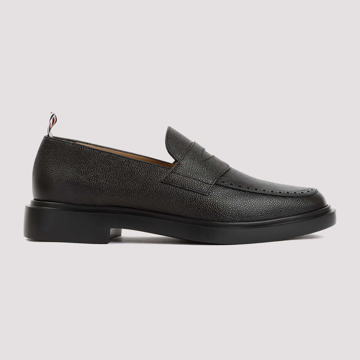 THOM BROWNE Pebble Grain Leather Loafers for Men