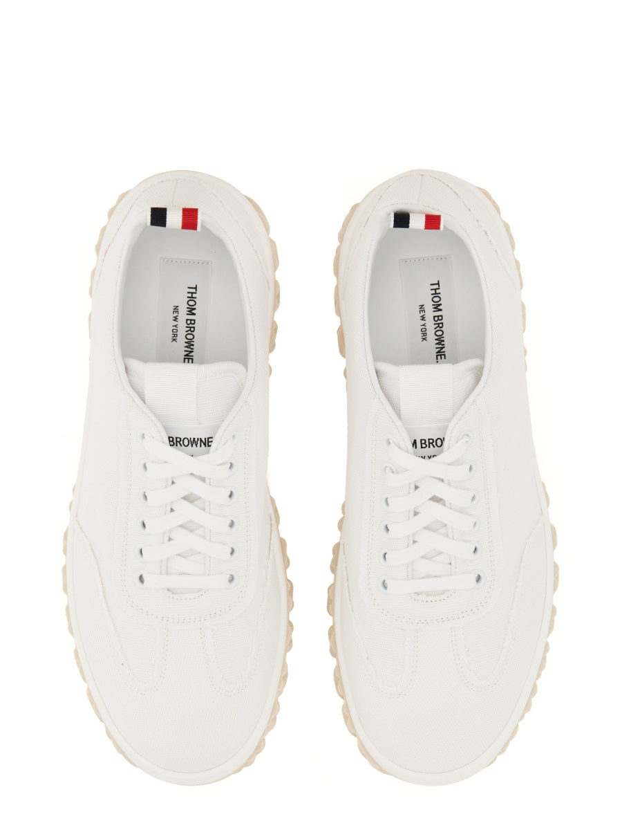 THOM BROWNE Cotton Canvas Sneakers