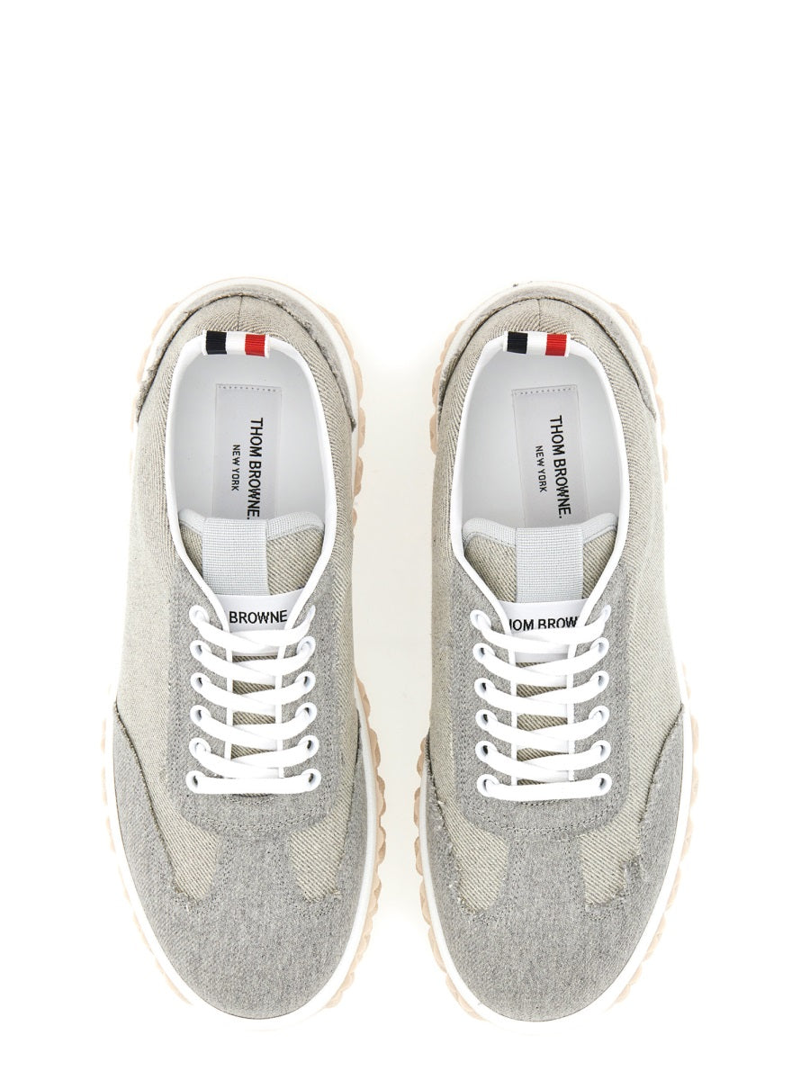 THOM BROWNE Cotton Canvas Sneakers