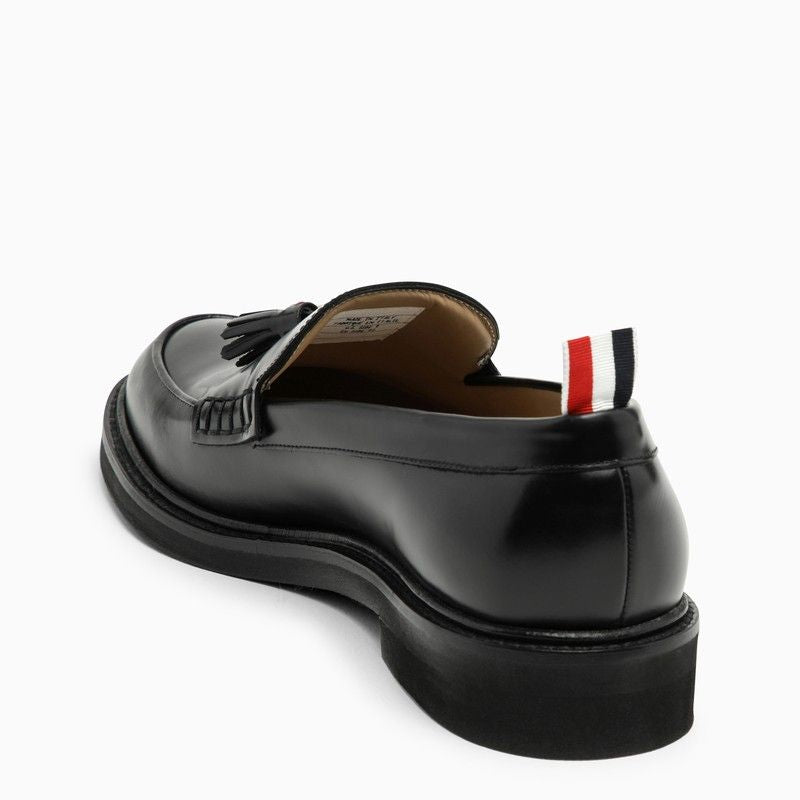 THOM BROWNE Men's Leather Moccasin with Tassels