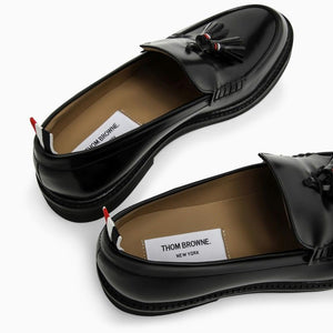 THOM BROWNE Men's Leather Moccasin with Tassels