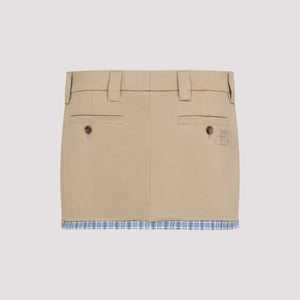 MIU MIU Elegant Cotton Mini Skirt for Women