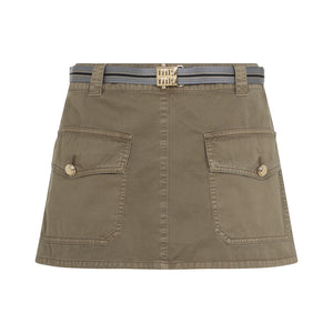 MIU MIU Essential Cotton Mini Skirt for Women