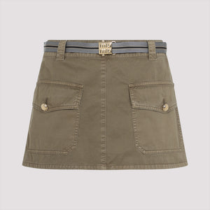 MIU MIU Essential Cotton Mini Skirt for Women