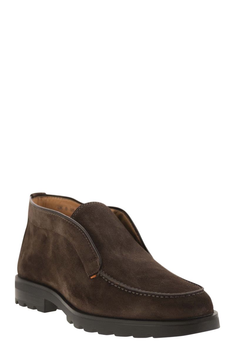 SANTONI Suede Ankle Boot - Timeless Desert Inspired Design