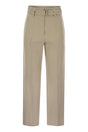 BRUNELLO CUCINELLI Cotton Linen Canvas Corset Cigarette Trousers