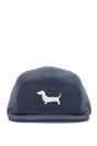 THOM BROWNE Ribbed Velvet Baseball Cap with Iconic Embroidery - Size M