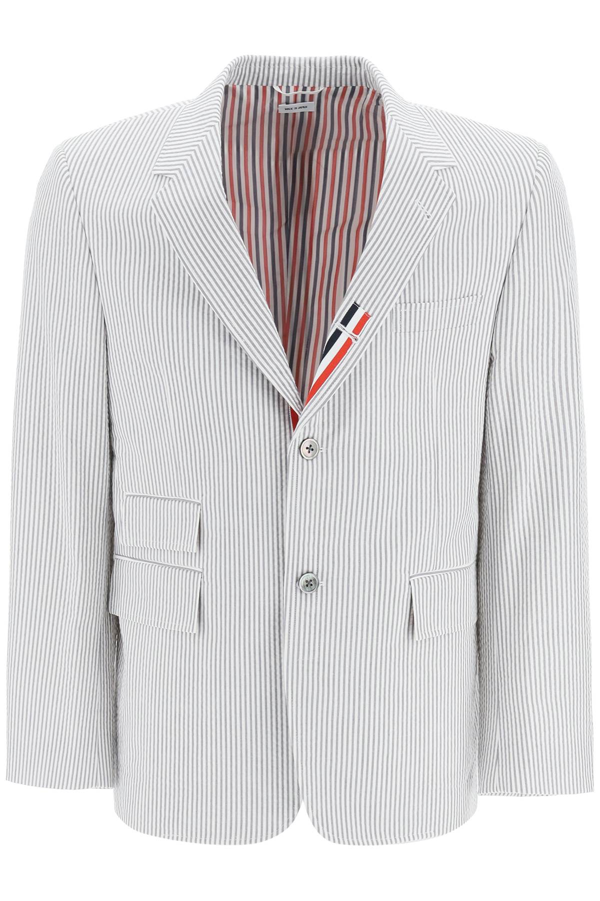 THOM BROWNE Men's Striped Jacket with Tricolor Details