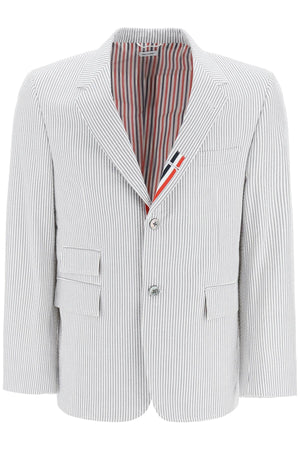 THOM BROWNE Men's Striped Jacket with Tricolor Details