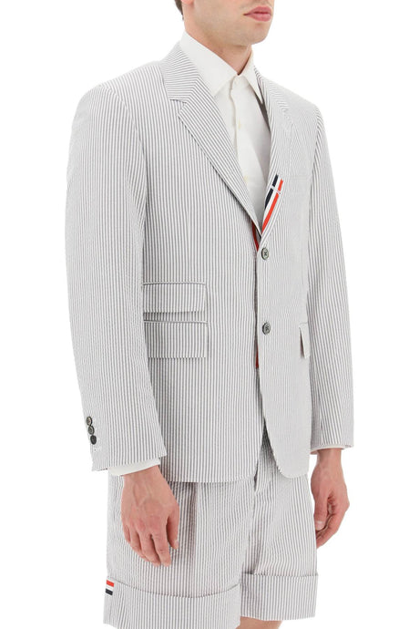 THOM BROWNE Men's Striped Jacket with Tricolor Details