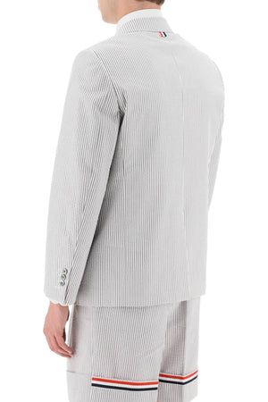 THOM BROWNE Men's Striped Jacket with Tricolor Details