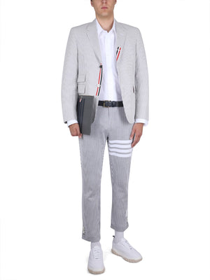 THOM BROWNE Striped Notched Lapel Jacket for Men