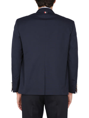 THOM BROWNE Striped Notched Lapel Jacket for Men