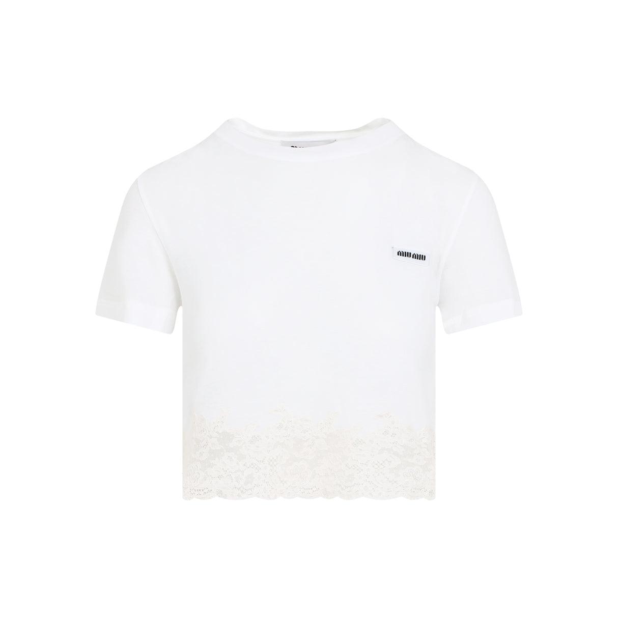 MIU MIU Cotton T-Shirt for Women - SS25 Collection