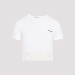 MIU MIU Cotton T-Shirt for Women - SS25 Collection