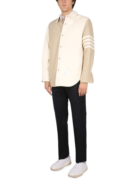 THOM BROWNE Classic Collar Denim Jacket for Men - SS23