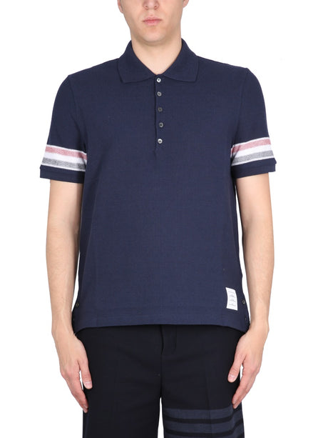 THOM BROWNE Classic Cotton Polo Shirt for Men - SS23