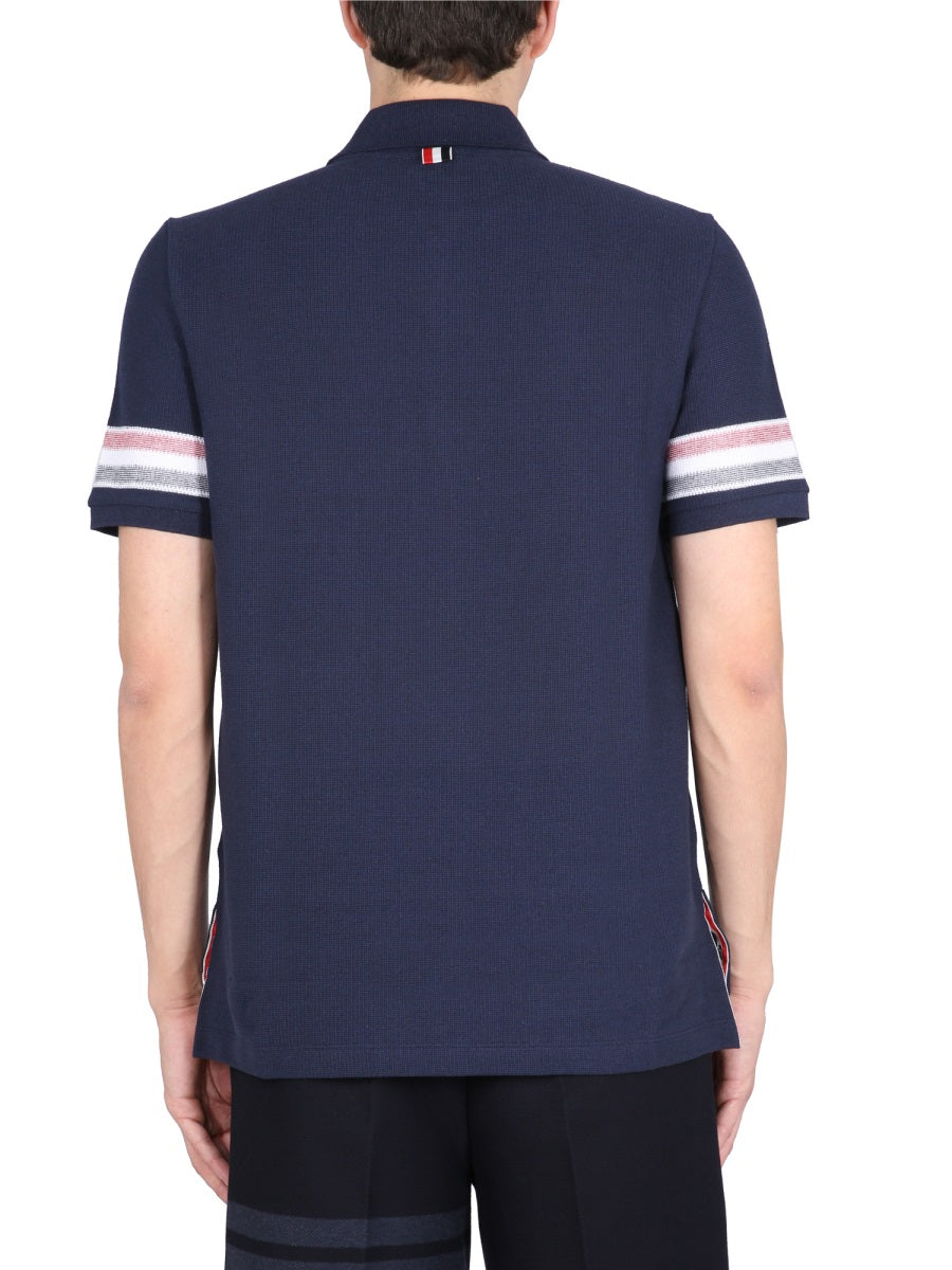 THOM BROWNE Classic Cotton Polo Shirt for Men - SS23