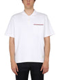 THOM BROWNE Classic Men's Cotton Polo with Button Closure