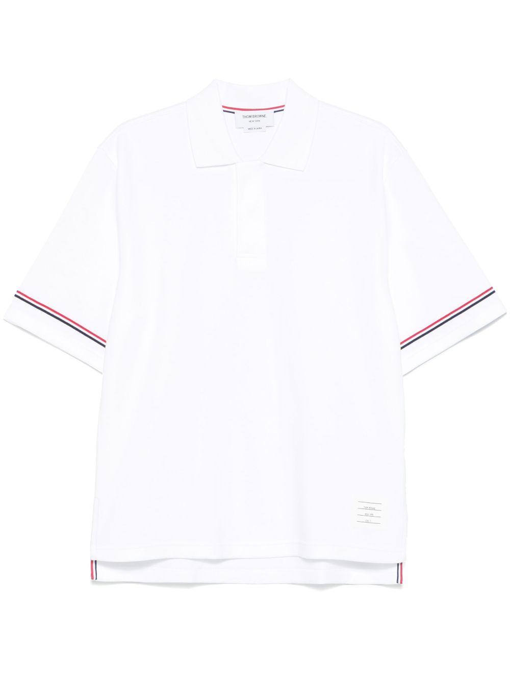 THOM BROWNE Classic RWB Stripe Cotton Polo Shirt