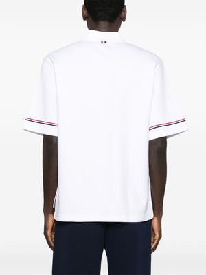 THOM BROWNE Classic RWB Stripe Cotton Polo Shirt