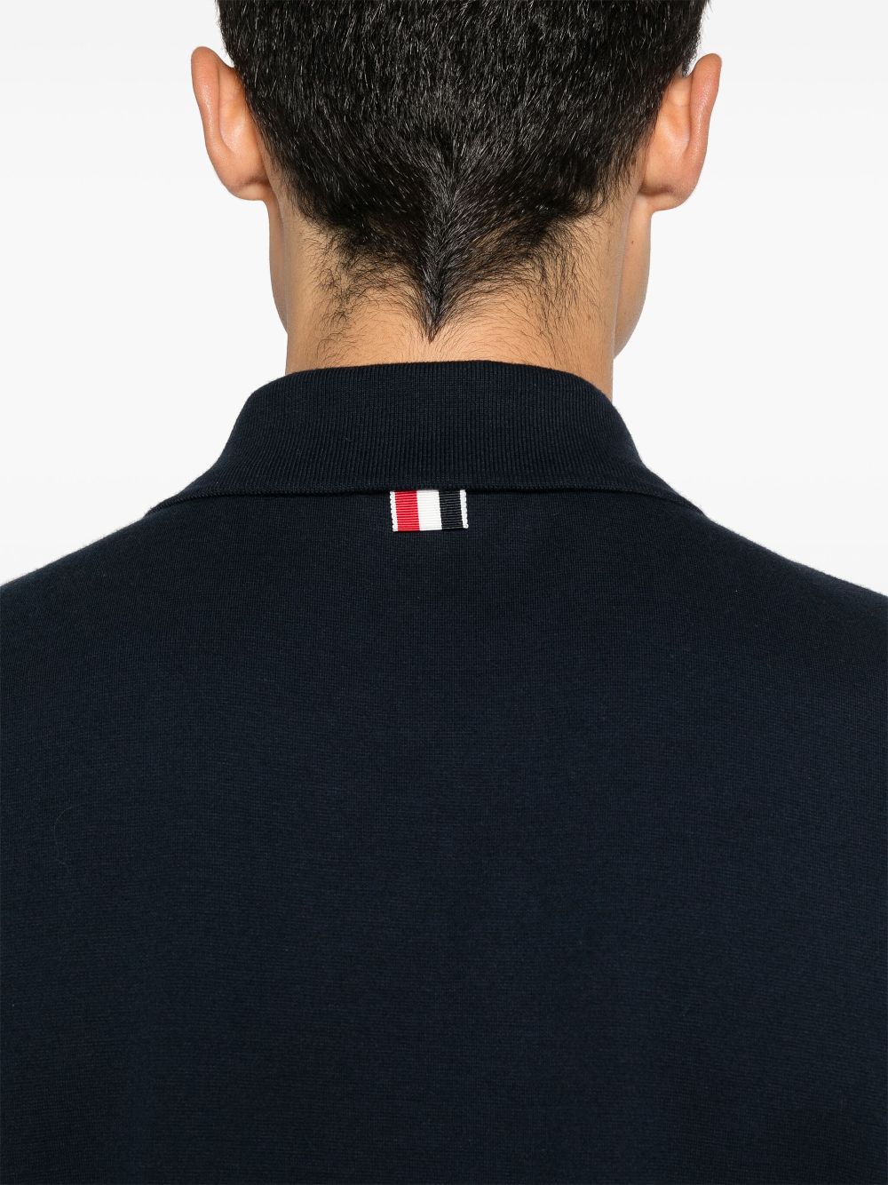 THOM BROWNE Classic RWB Stripe Cotton Polo Shirt