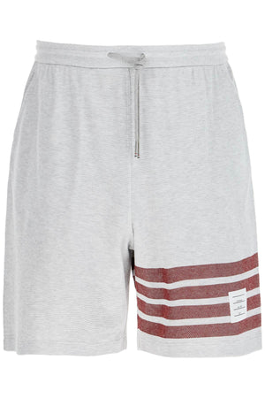 THOM BROWNE Sporty 4-Bar Cotton Bermuda Shorts - Regular Fit