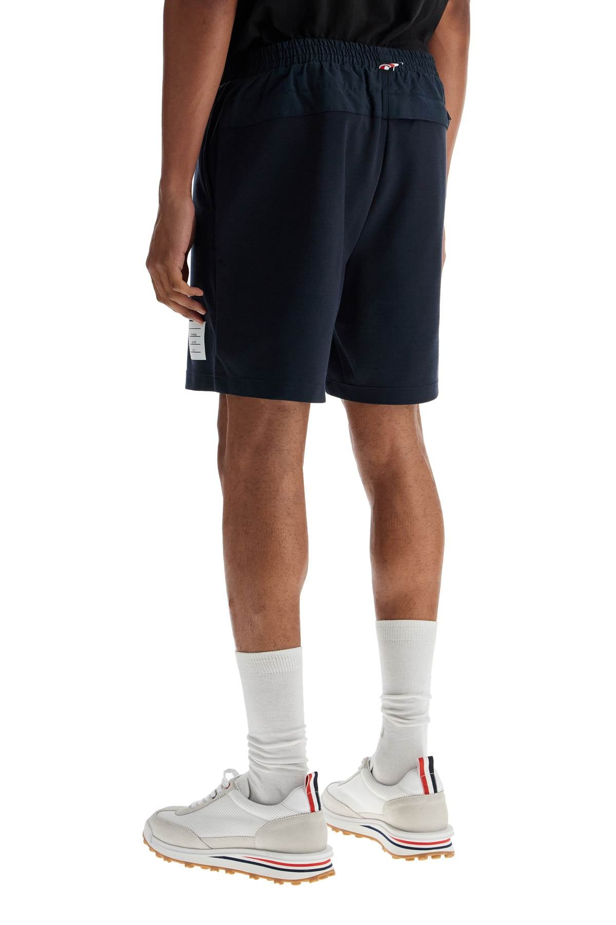 THOM BROWNE Men's Mid-Thigh Combo Ripstop and Wool Shorts