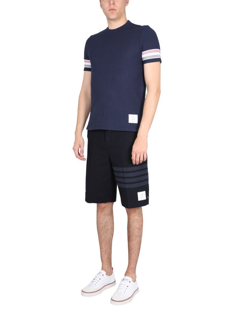 THOM BROWNE Striped Crewneck T-Shirt