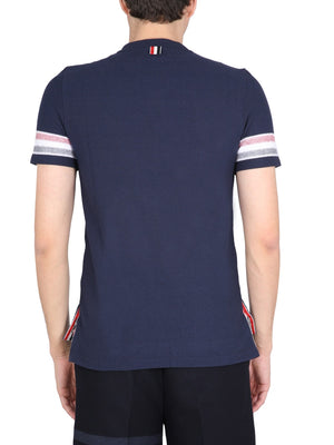 THOM BROWNE Striped Crewneck T-Shirt