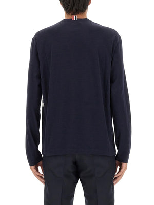 THOM BROWNE Regular Fit 4-Bar Wool Blend Shirt - Size 3 JP