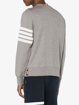 THOM BROWNE Men's Relaxed Fit 4-Bar Cotton Crewneck Sweatshirt