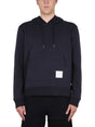 THOM BROWNE Embroidered Hoodie with Drawstring - Men's