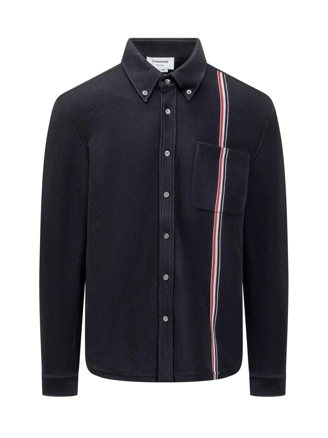 THOM BROWNE Shirt Jacket in Double Face Knit