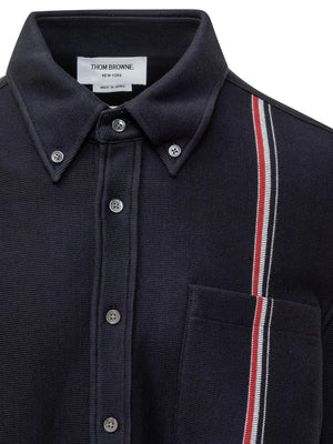 THOM BROWNE Shirt Jacket in Double Face Knit