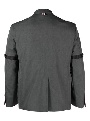 THOM BROWNE Unstructured Straight Fit Sport Coat with GG Armband