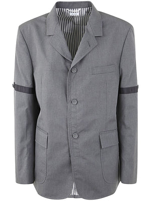 THOM BROWNE Unstructured Straight Fit Sport Coat with GG Armband