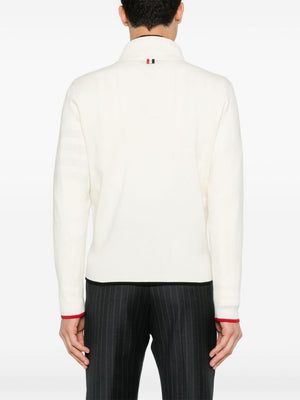 THOM BROWNE Funnel Neck Half Zip Pullover