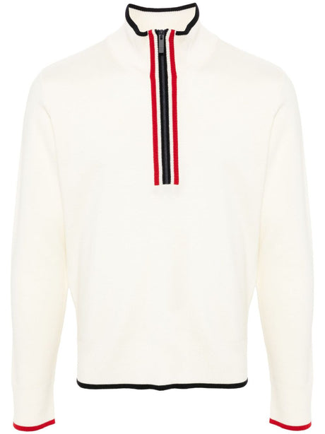 THOM BROWNE Funnel Neck Wool Sweater