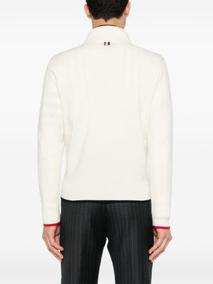 THOM BROWNE Funnel Neck Wool Sweater