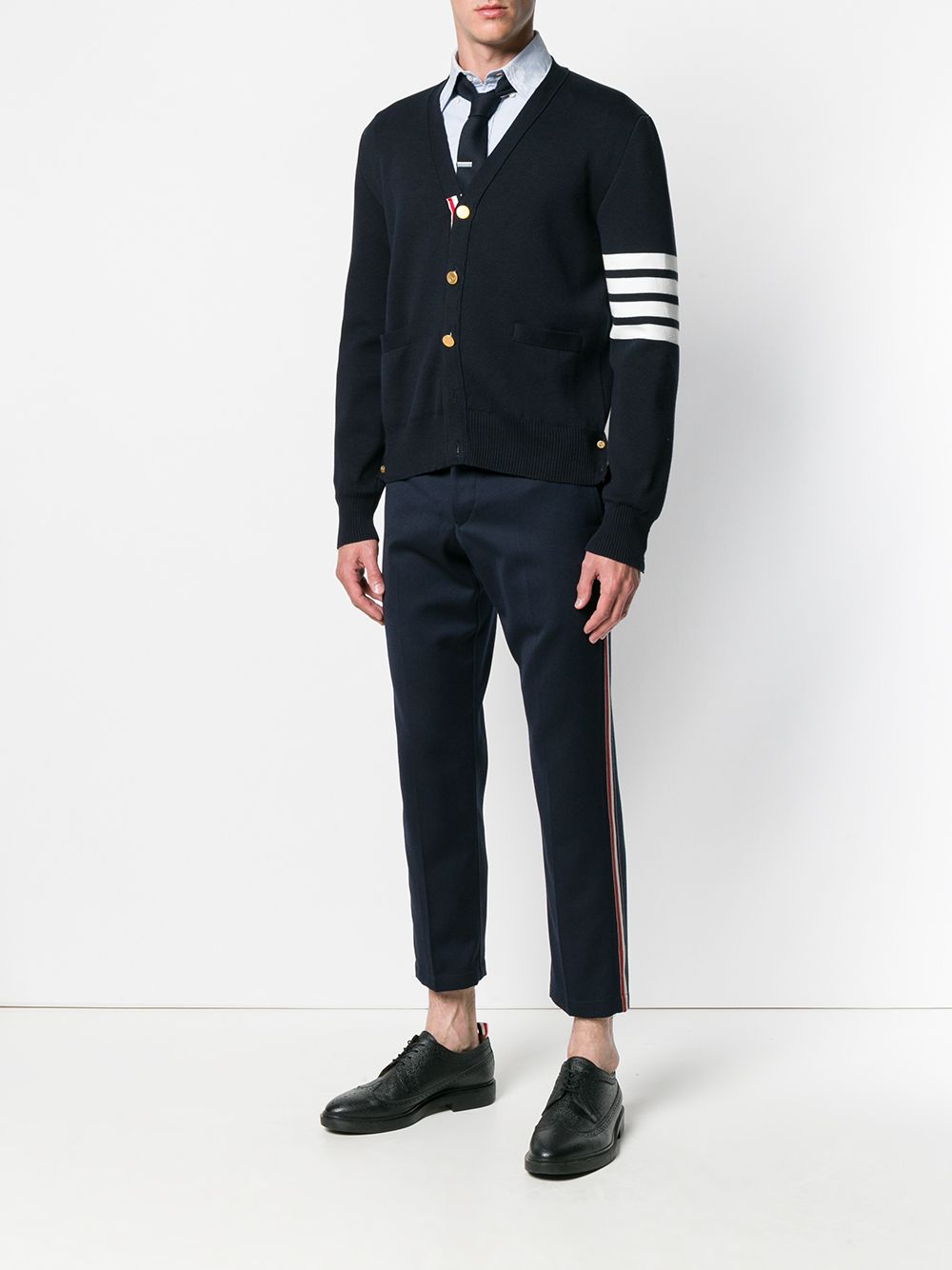 THOM BROWNE Men's 4-Bar Cotton Cardigan