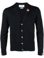 THOM BROWNE Men's V-Neck Wool Cardigan