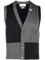 THOM BROWNE Virgin Wool Cardigan - Size 4 JP