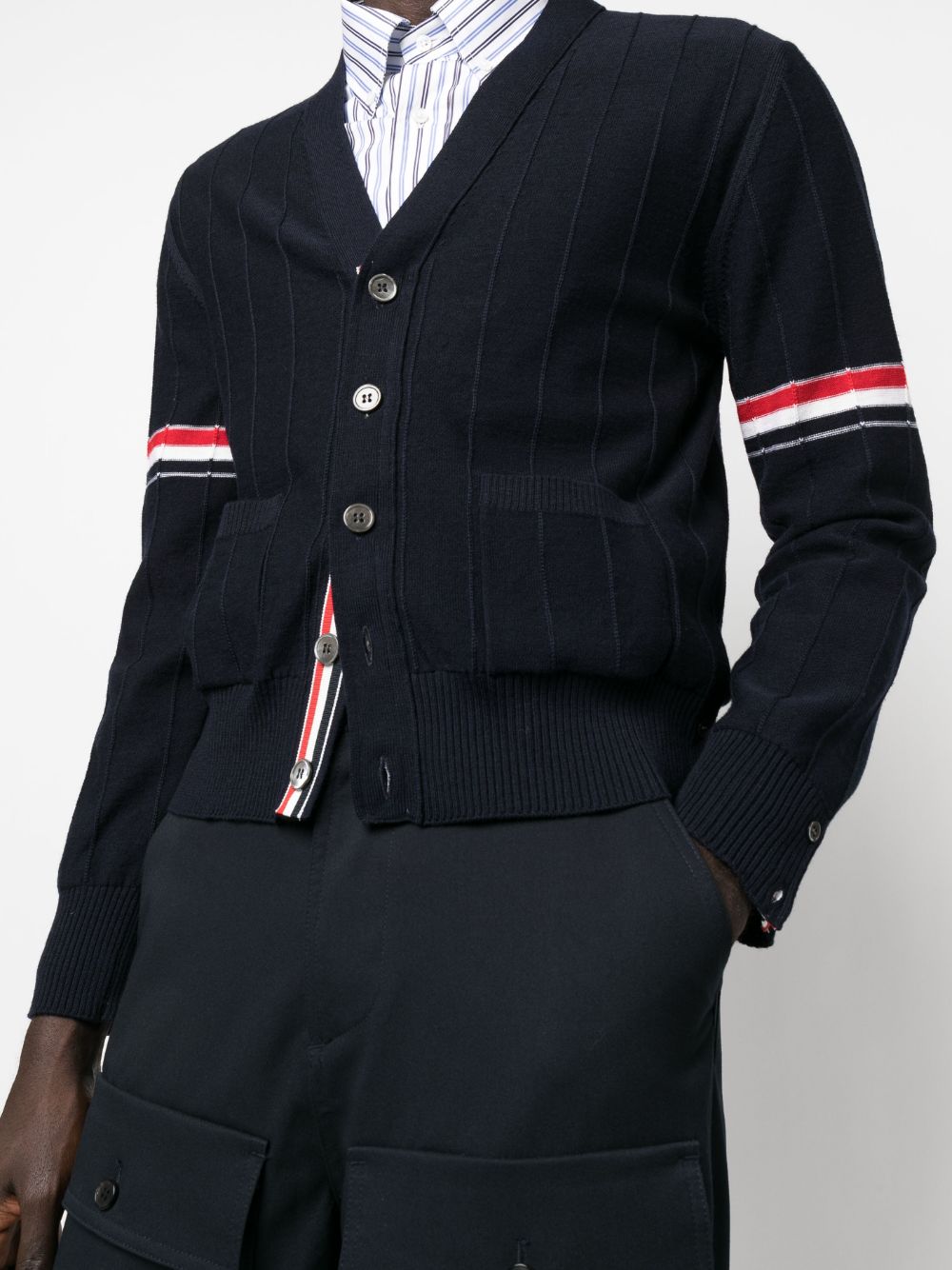 THOM BROWNE メンズ用ブルーロングトップス - 24SSコレクション