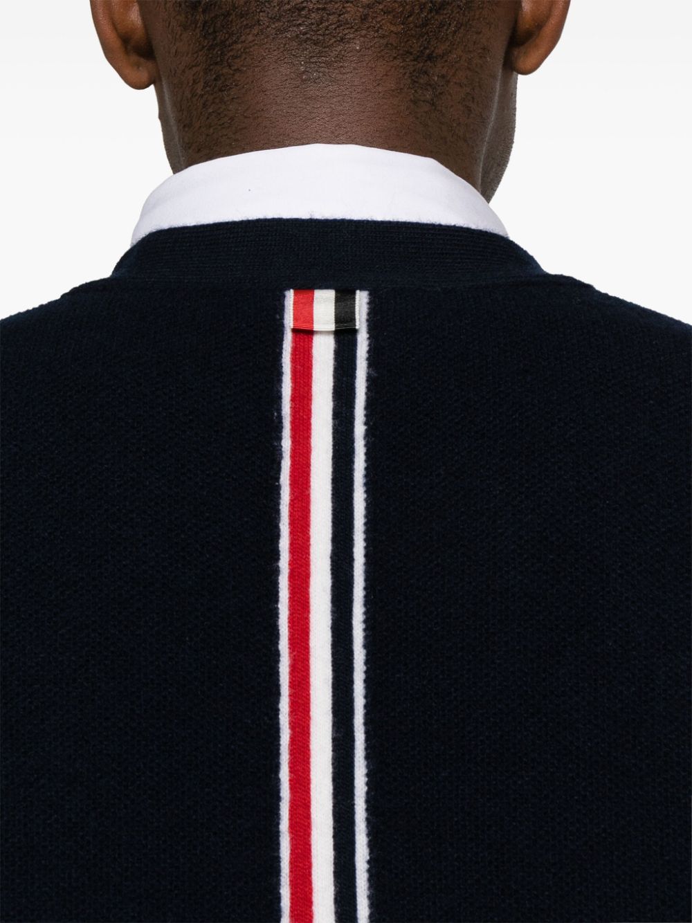 THOM BROWNE Wool V-Neck Cardigan