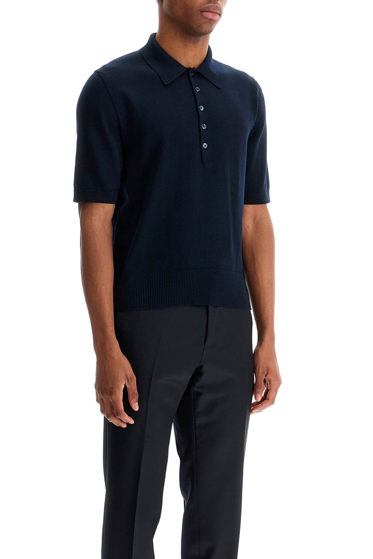 THOM BROWNE Classic 4-Bar Knit Polo Shirt - Regular Fit