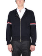 THOM BROWNE Men's Drawstring Hoodie with Zipper