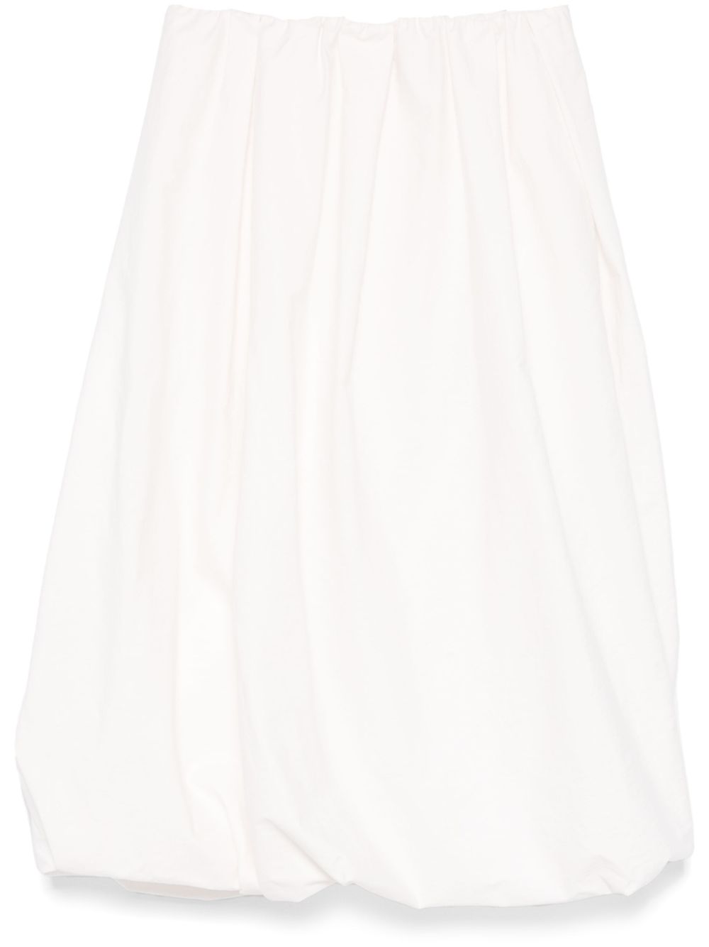 BRUNELLO CUCINELLI Cotton Midi Skirt with Elasticated Waistband