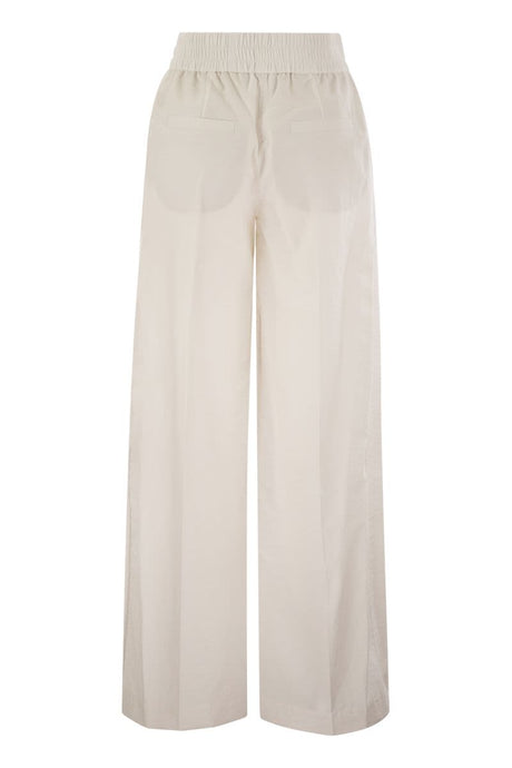 BRUNELLO CUCINELLI Loose Fit Cotton Trousers for Women