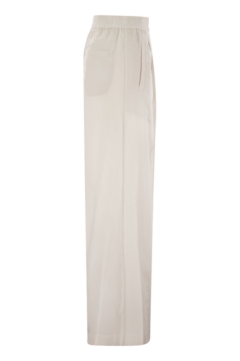 BRUNELLO CUCINELLI Loose Fit Cotton Trousers for Women